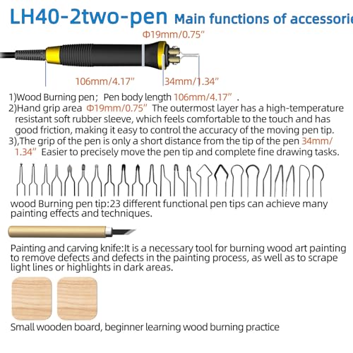 Adjustable Dual Pen Wood Burning Kit 60W