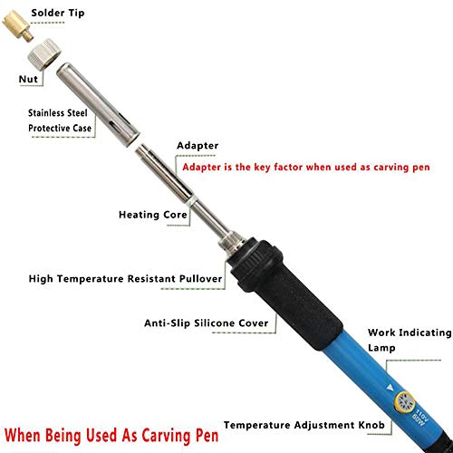 Adjustable Temperature Wood Burning Tool Kit