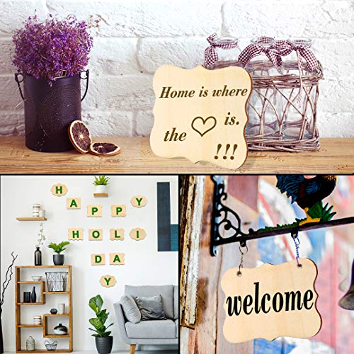 32pcs Unfinished Wood Ornaments for DIY Crafts