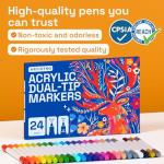 ARTISTRO 24 Acrylic Paint Markers for Crafting