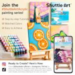 72 Pack Acrylic Paint Set with Brushes