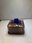 Handmade Resin Ring Holder Jewelry Trinket Dish Blue UV 