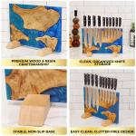 SliceElite Blue Resin Magnetic Knife Block | Double-Sided Kitchen Knife Holder