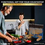 SliceElite Blue Resin Magnetic Knife Block | Double-Sided Kitchen Knife Holder