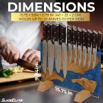 SliceElite Blue Resin Magnetic Knife Block | Double-Sided Kitchen Knife Holder