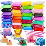 MuseLuxe Air Dry Clay - 32 Colors Modeling Clay Kit with 3 Sculpting Tools,Safe & Non-Toxic,DIY Magic Gifts Toys for Boys,Girls,Kids