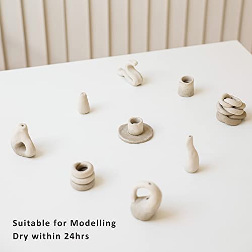 Gray Air-Dry Modeling Clay with Sculpting Tools Set