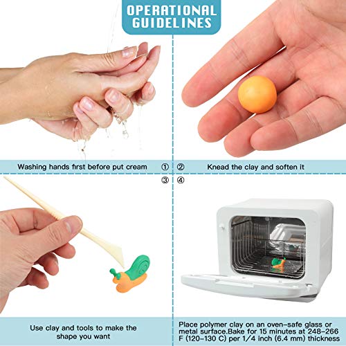 50 Color Polymer Modeling Clay Kit for Kids