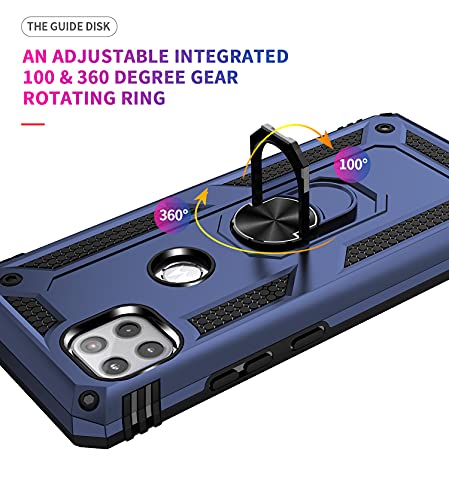 Heavy Duty Shockproof Case with Kickstand for Moto One 5G Ace