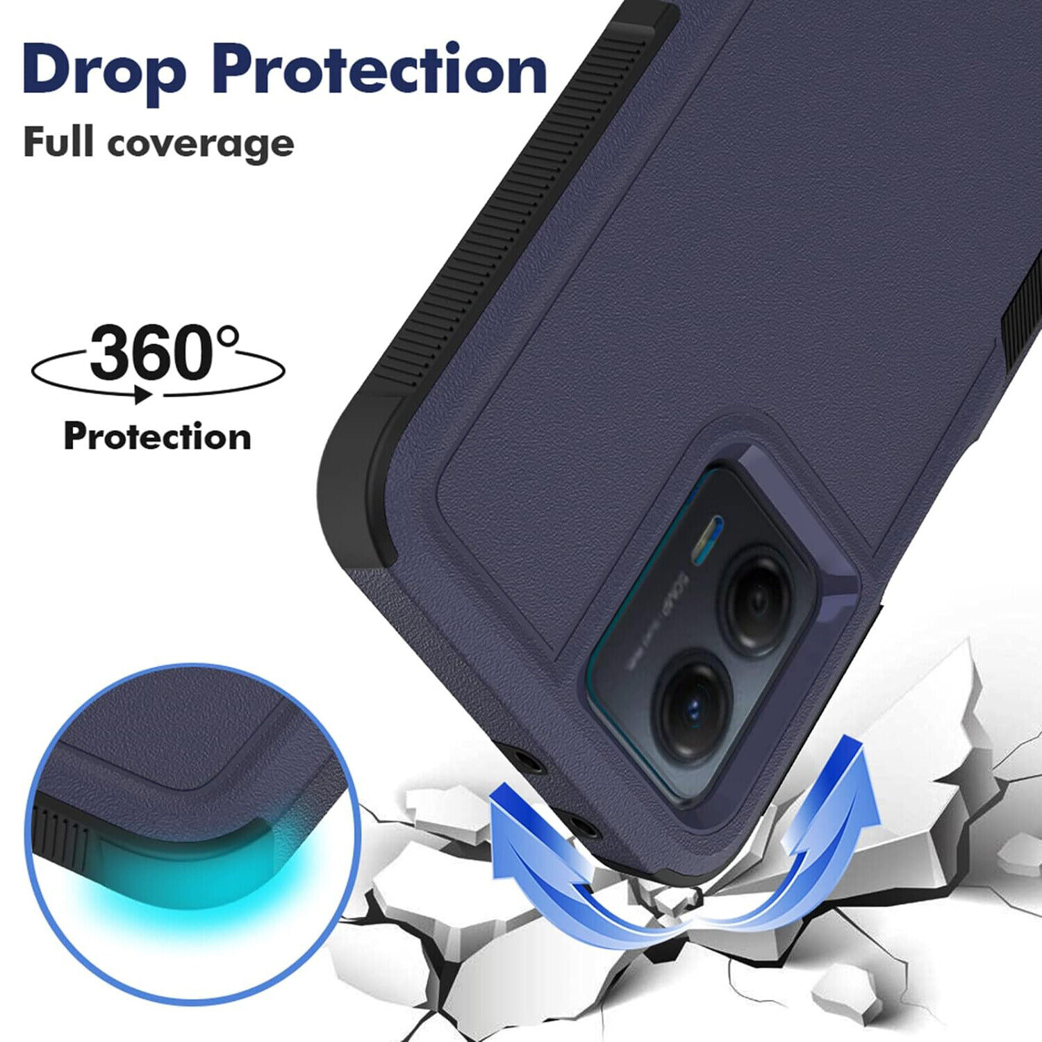 Moto G 5G 2024 Heavy-Duty Phone Case + Glass