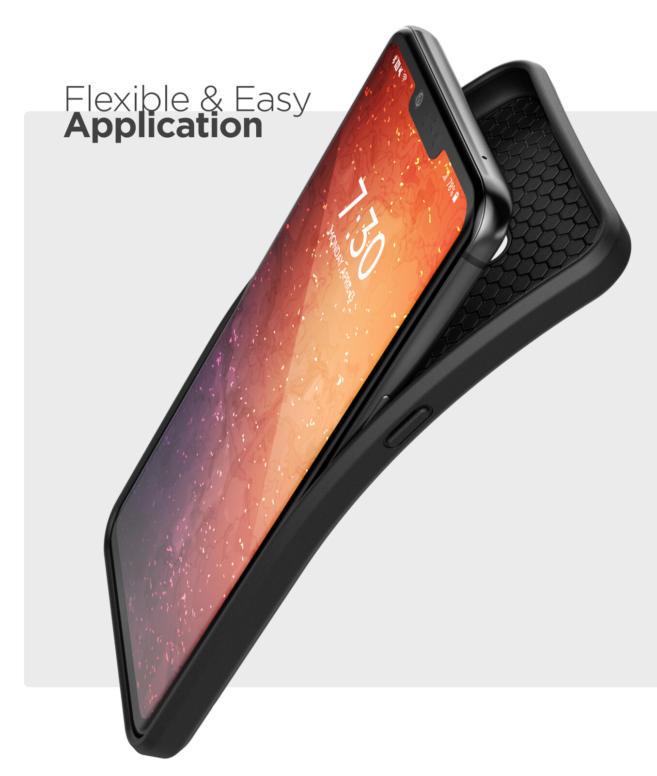 LG G8 ThinQ Slim Fit Flexible Grip Case - Black