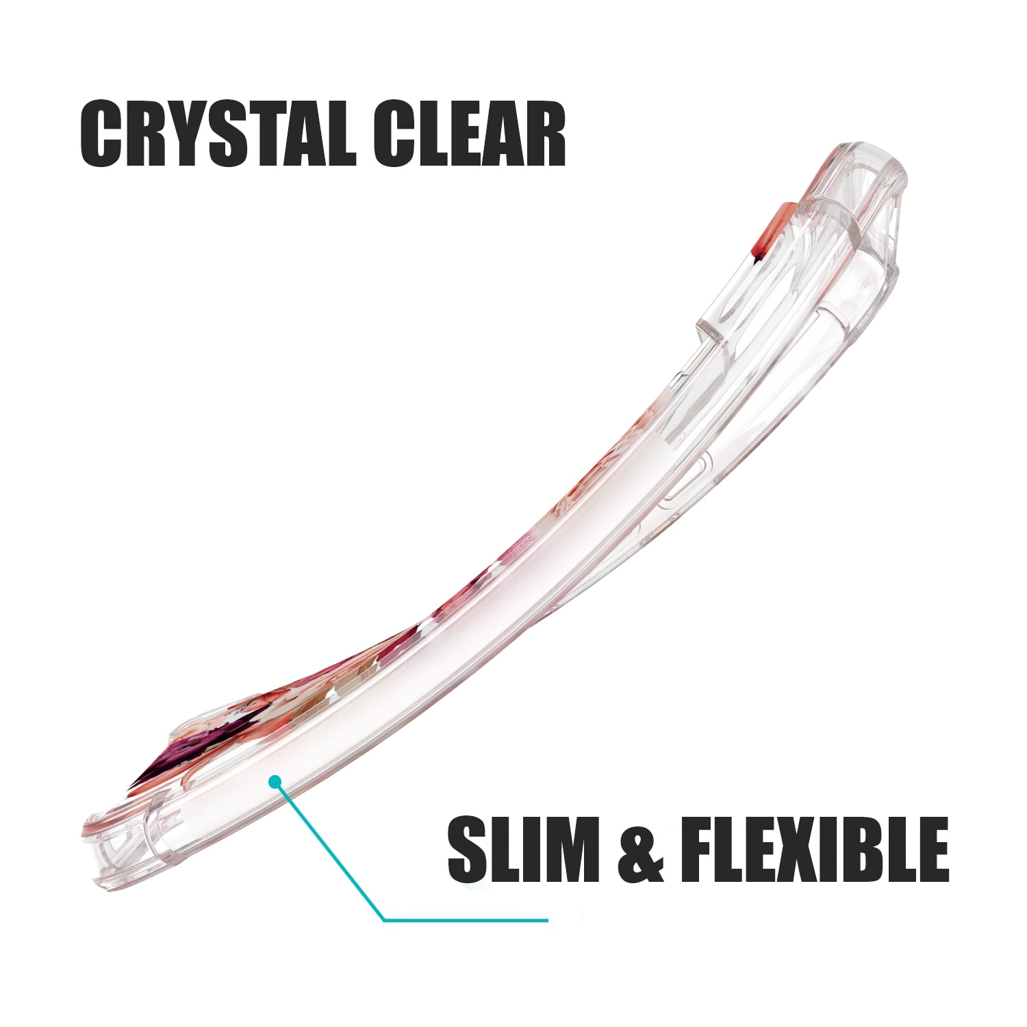 Clear Peony Flower Case for Google Pixel 8 Pro