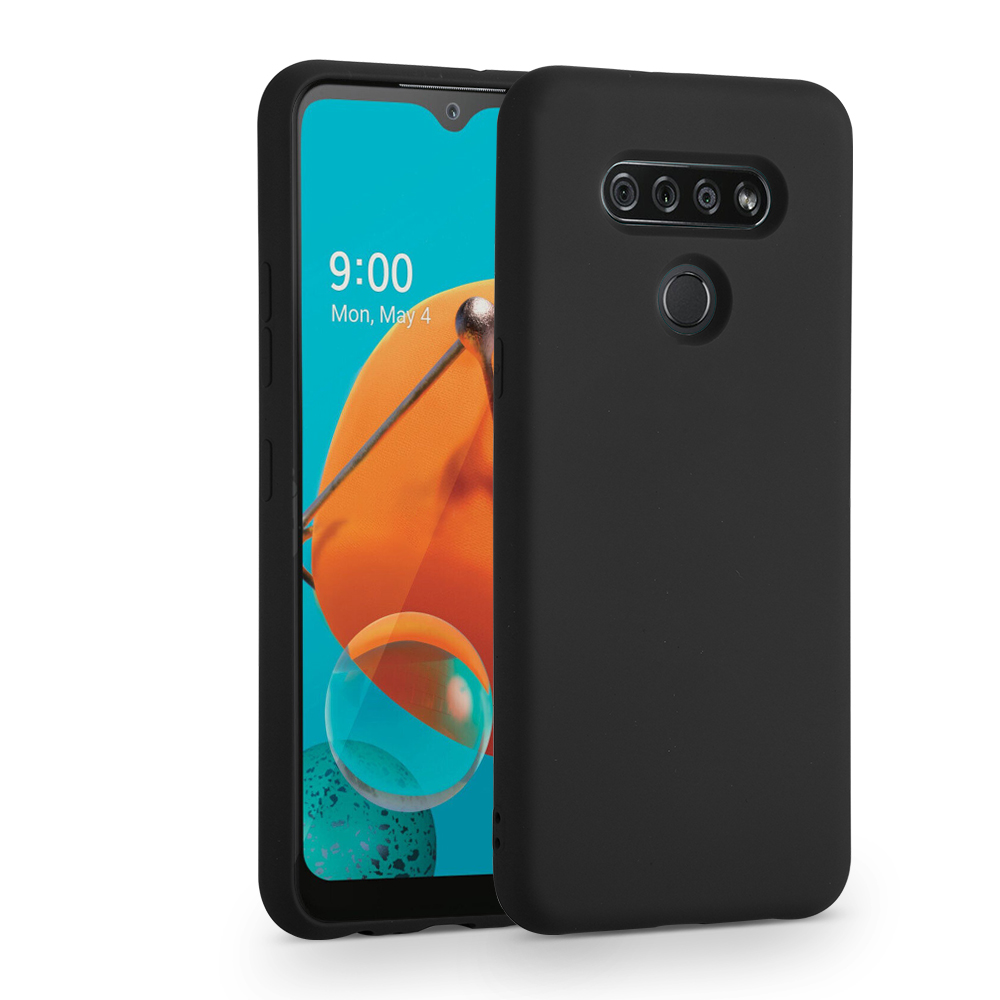 LG K51 Slim Impact-Resistant Black Phone Case