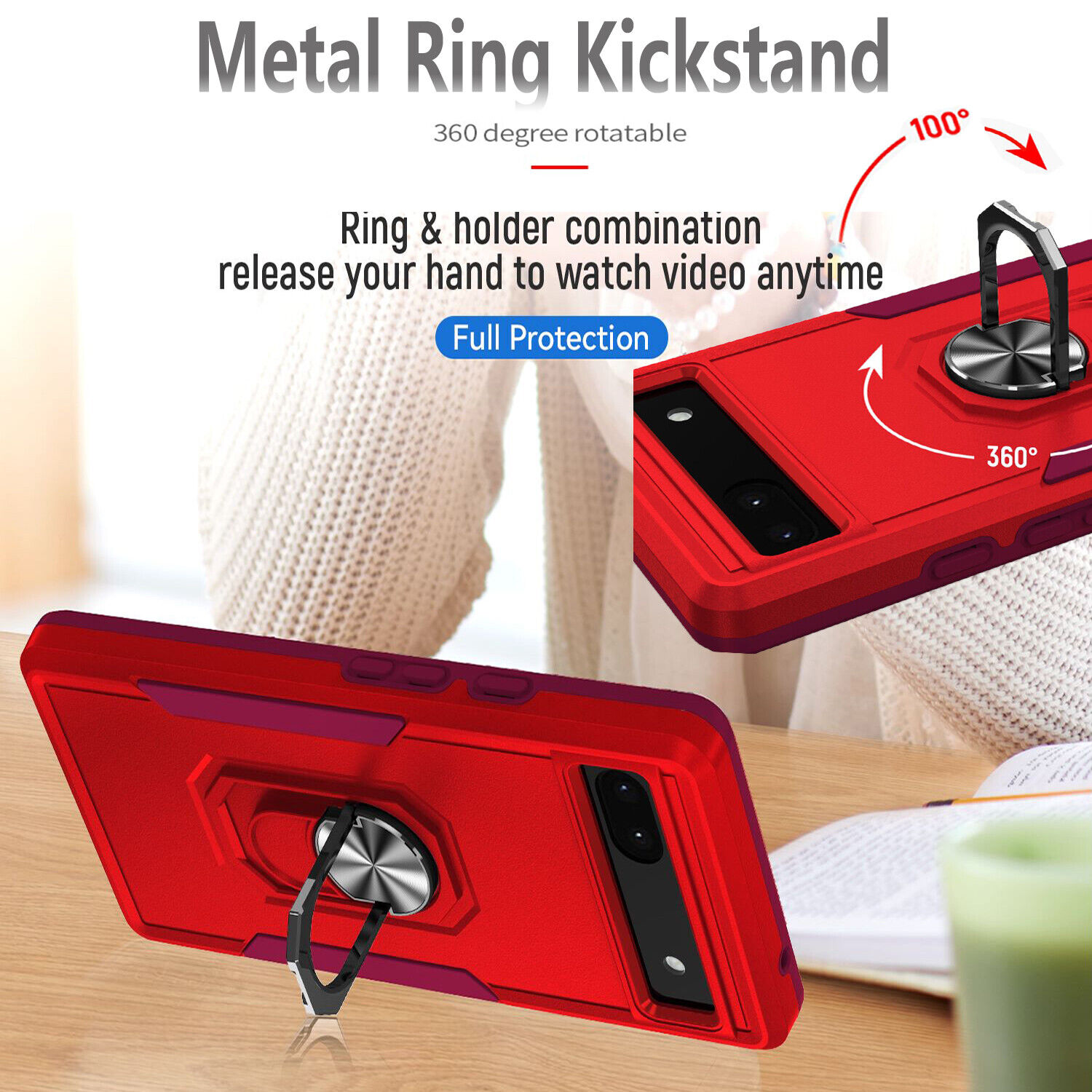 Google Pixel 7A 7 Pro 6A Shockproof Case & Glass