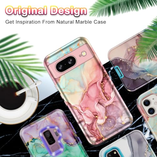 Rose Gold Marble Pattern Case for Google Pixel 8