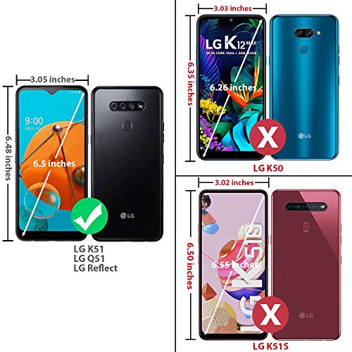 LG K51/K51 Reflect Case with Glitter Design
