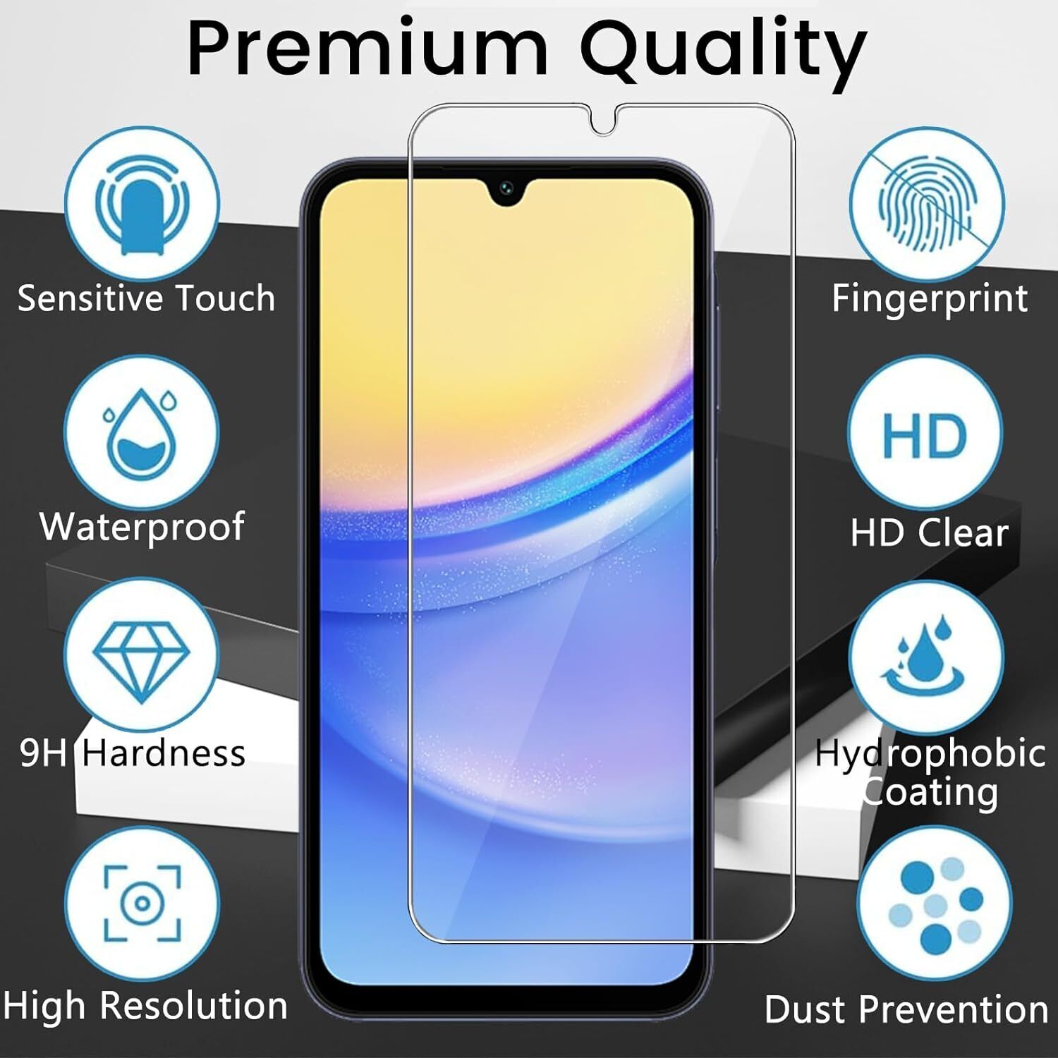 Samsung Galaxy A15 A14 A54 A03S A13 A35 Case and Glass