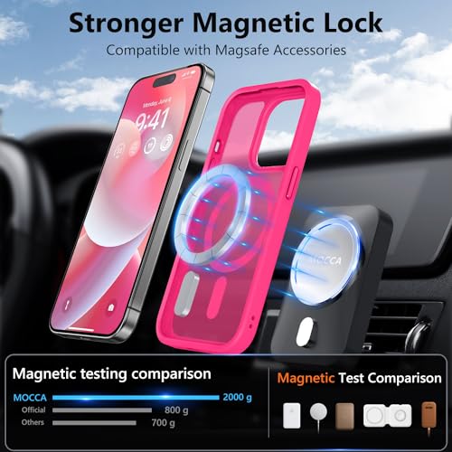 Mocca Magnetic Case for iPhone 14 Pro - Hot Pink