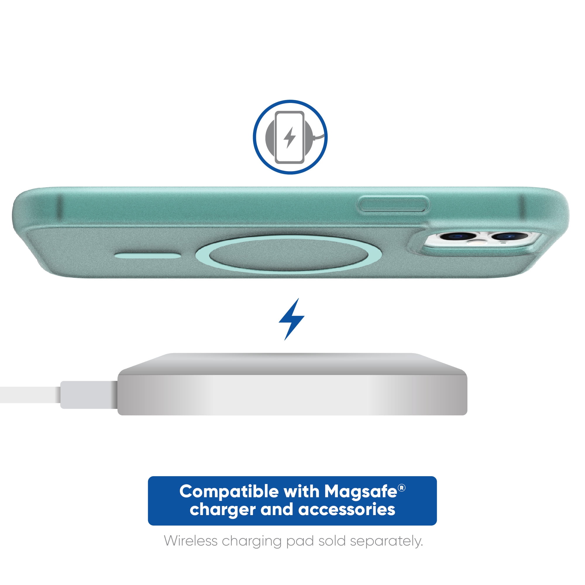 onn. MagSafe Phone Case for iPhone 12 - Teal