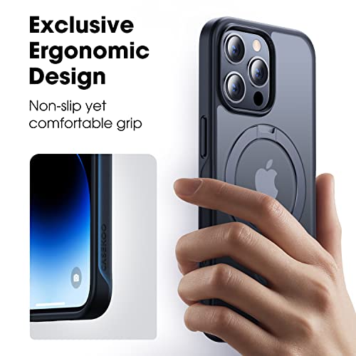 CASEKOO Magnetic Ring Stand Case for iPhone 14 Pro