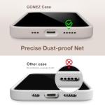 GONEZ Magnetic iPhone 14 Case with Screen & Camera Protectors
