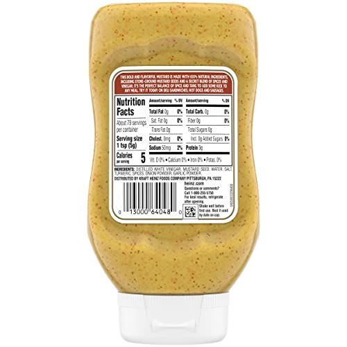 Heinz Natural Spicy Brown Mustard - 14 oz