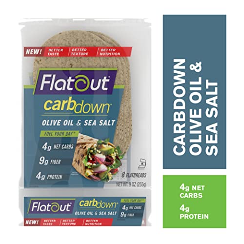 CarbDown Olive Oil & Sea Salt Flatbread Wraps