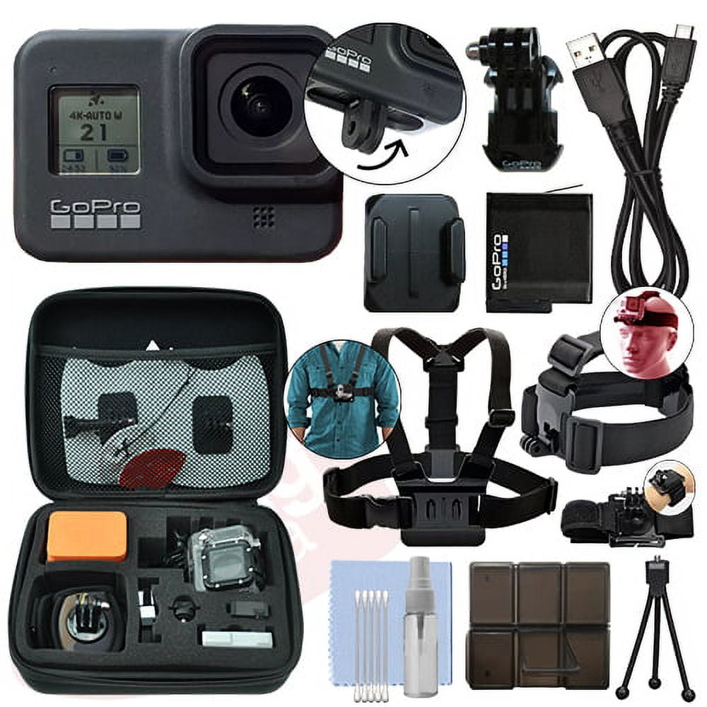 GoPro HERO8 Black 12 MP Waterproof 4K Bundle