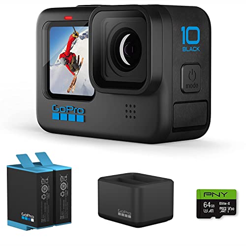 GoPro HERO10 Black Bundle with Extra Battery & SD Card