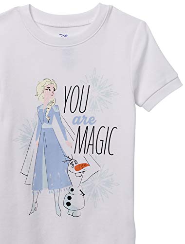 Frozen Girls' Pajama Set - White/Blue 4 Years