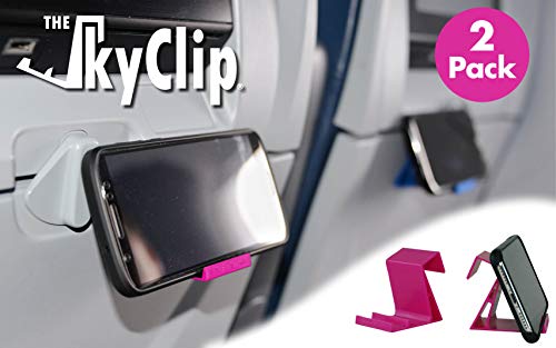 SkyClip Airplane Phone Tray Table Stand - Pink 2 Pack