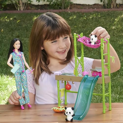 Barbie Panda Rescue Asian Vet Doll Playset