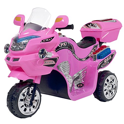Pink 3-Wheel Motorcycle Trike for Kids