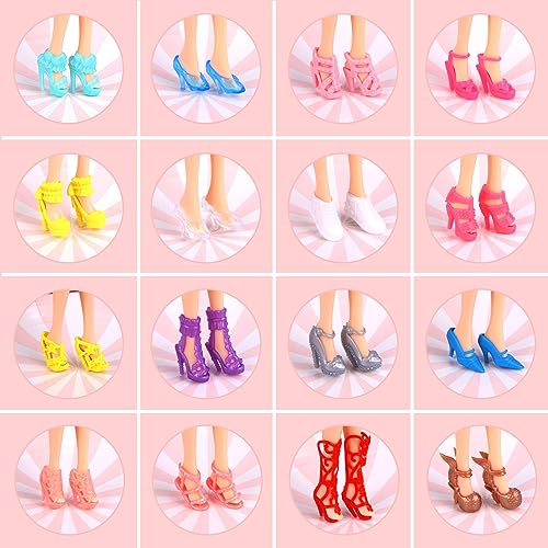 30 Pairs Barbie Doll Shoes in Fun Styles