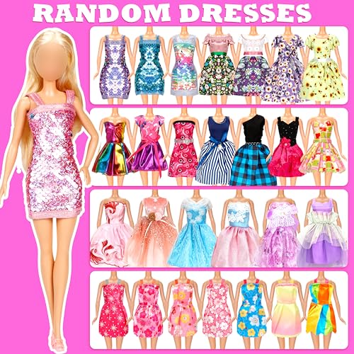 58 Pcs Doll Clothes and Accessories Set