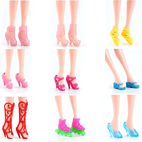 Barbie Doll Shoe Rack with 50 Shoes & Accessories