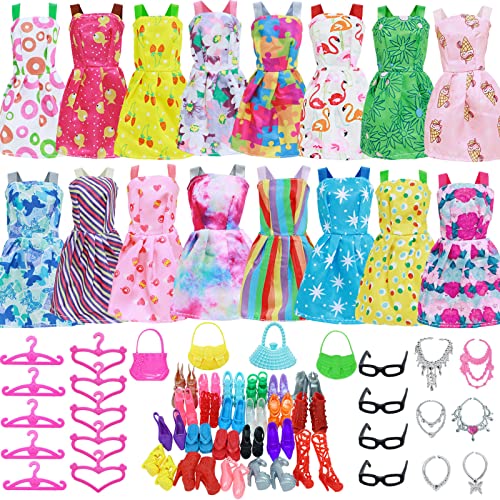 32 pcs Doll Clothes & Accessories Set for Barbie