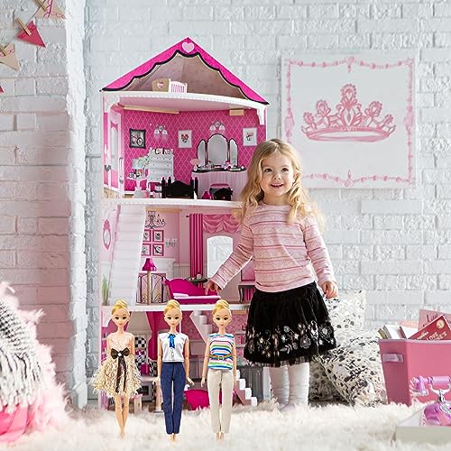 Barbie Doll Clothes Set with Dresses and Shoes