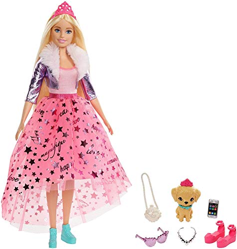 Barbie Princess Adventure Doll with Puppy for Kids