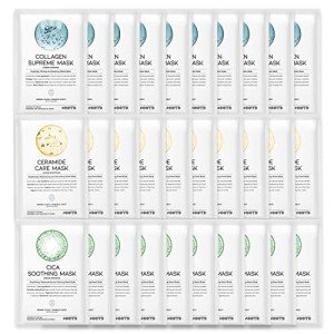 Vegan Hydrating Korean Face Mask Set - 30 Count