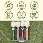 Earth's Daughter Vegan Lip Balm 4-Pack - Assorted Flavors