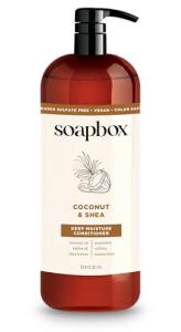 Soapbox Vegan Coconut Oil Conditioner, 33.8 Ounces