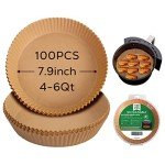 100 Disposable Paper Liners for Ninja Air Fryer