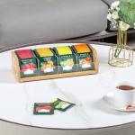 Small Bamboo Tea Bag Holder - Wood Countertop Organizer
