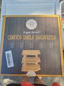 Bamboo Corner Shelf Organizer - Kitchen & Bathroom