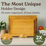 Bamboo Cutting Board Set - Wood Kitchen Boards