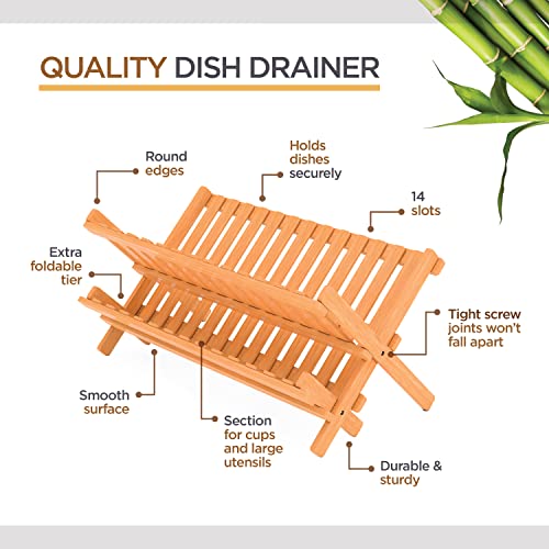 Bambüsi Collapsible Bamboo Dish Drying Rack
