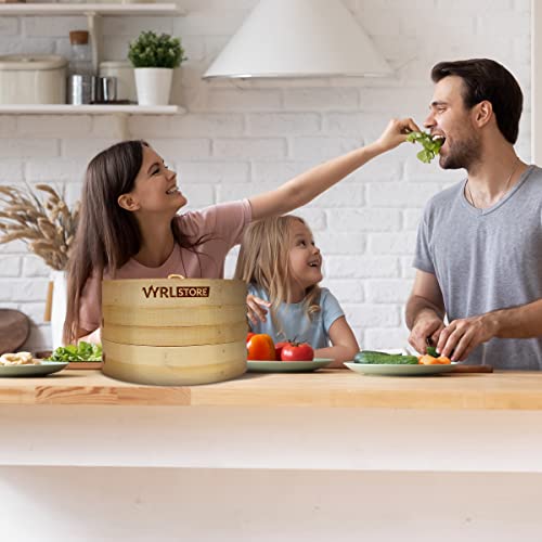 10 inch Bamboo Steamer Set - Ideal for Asian Cuisine