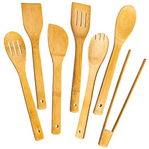 Eisinly 7-Piece Nonstick Bamboo Cooking Utensils Set