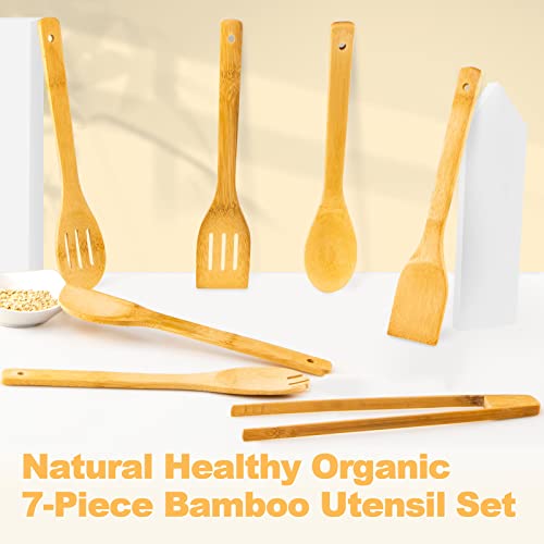 Eisinly 7-Piece Nonstick Bamboo Cooking Utensils Set